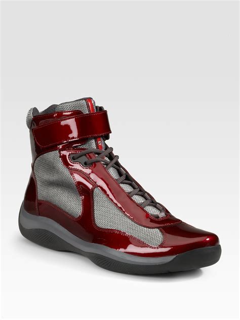 prada high top wedge sneaker|Prada high top sneakers women's.